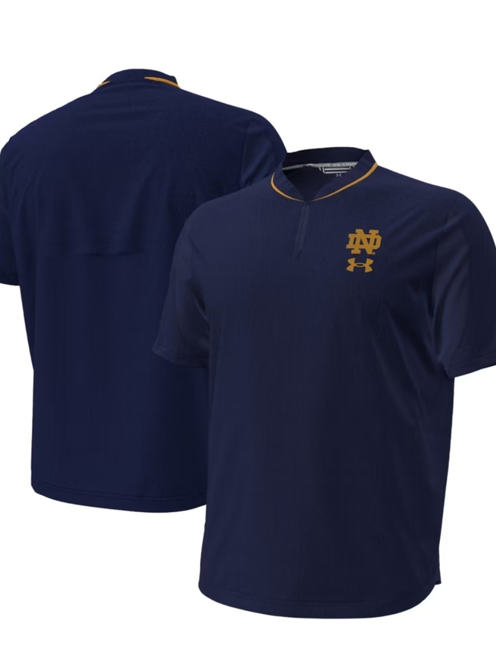 Under Armour Men's Notre Dame Navy Short-Sleeve Windbreaker